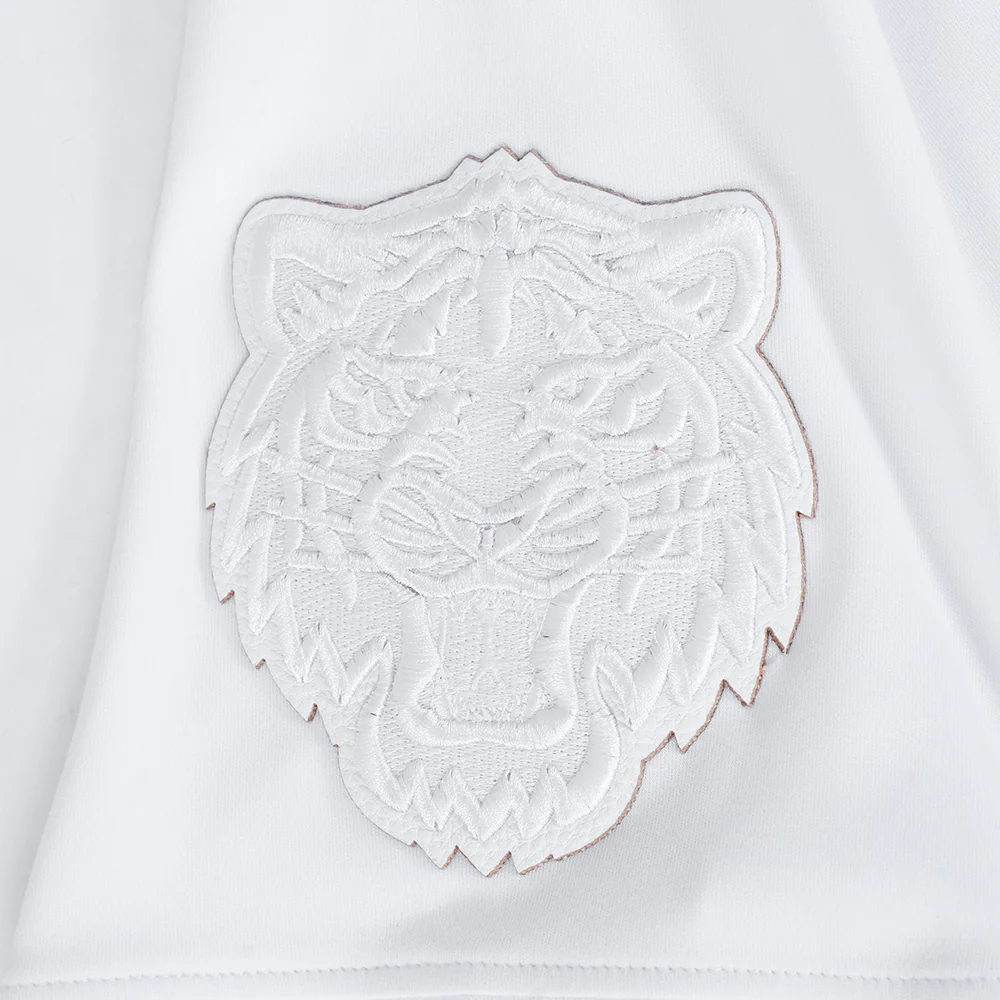 MLB DETROIT TIGERS WHITE OUT MEN'S SHORT SLEEVE PULLOVER HOODIE (WHITE) - Image 6