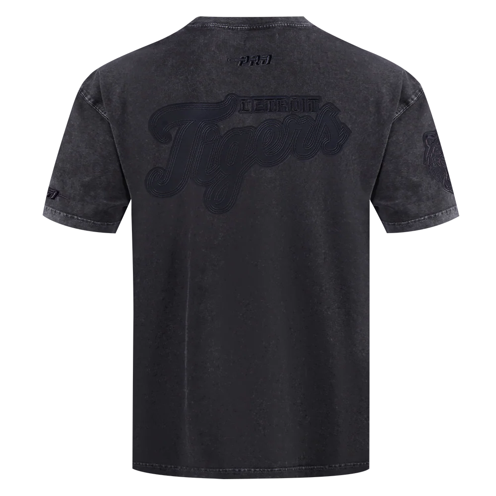 MLB DETROIT TIGERS WASHED VANGUARD MEN'S ENZYME WASH CJ DROP SHOULDE (WASHED BLACK) - Image 3