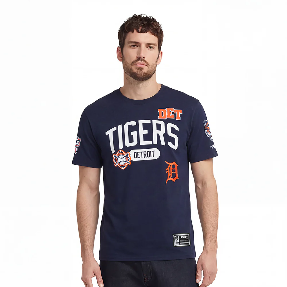 MLB DETROIT TIGERS LETTERMAN MEN'S S/S TEE (MIDNIGHT NAVY)