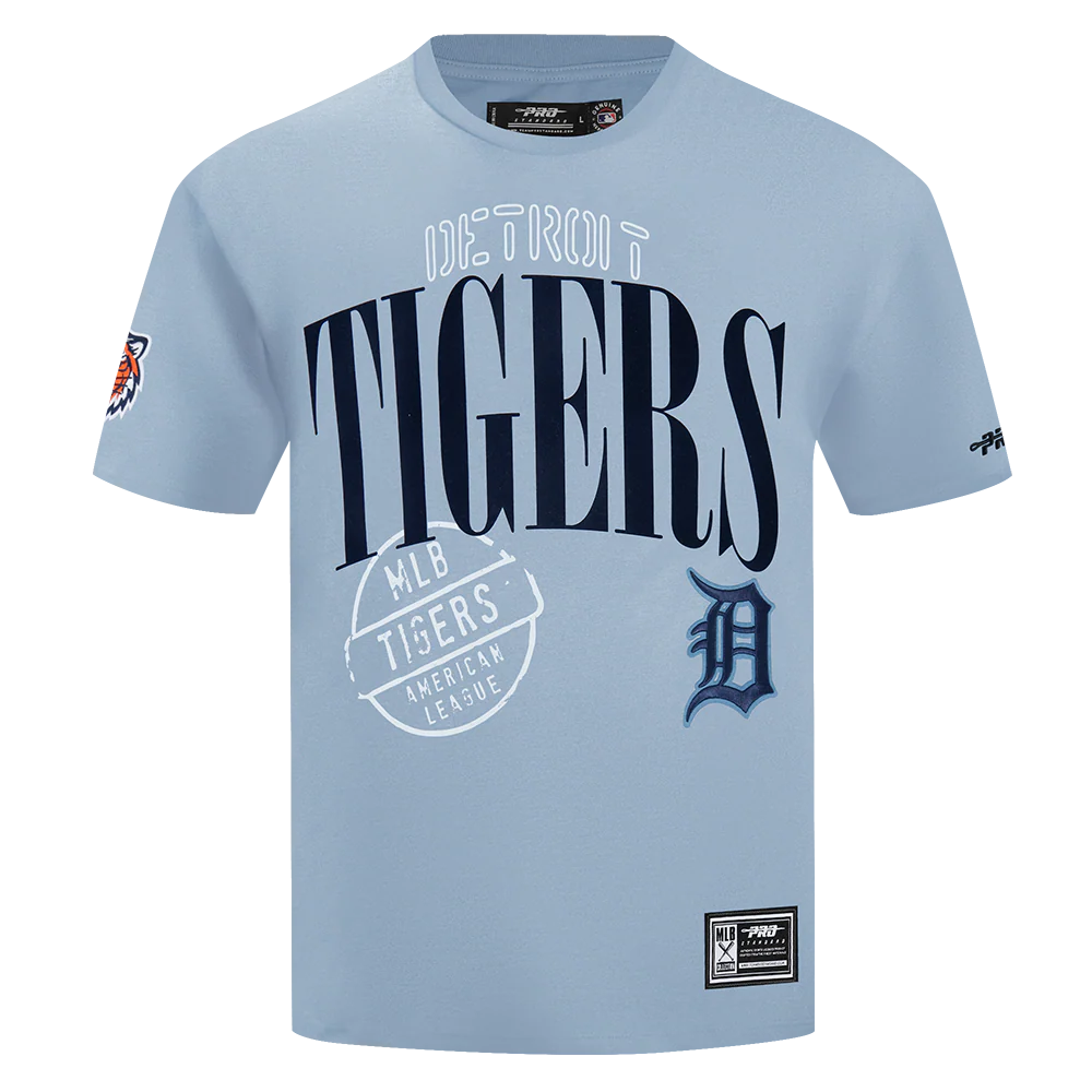 MLB DETROIT TIGERS  STAMPED MEN'S S/S TEE (DUSTY BLUE) - Image 3