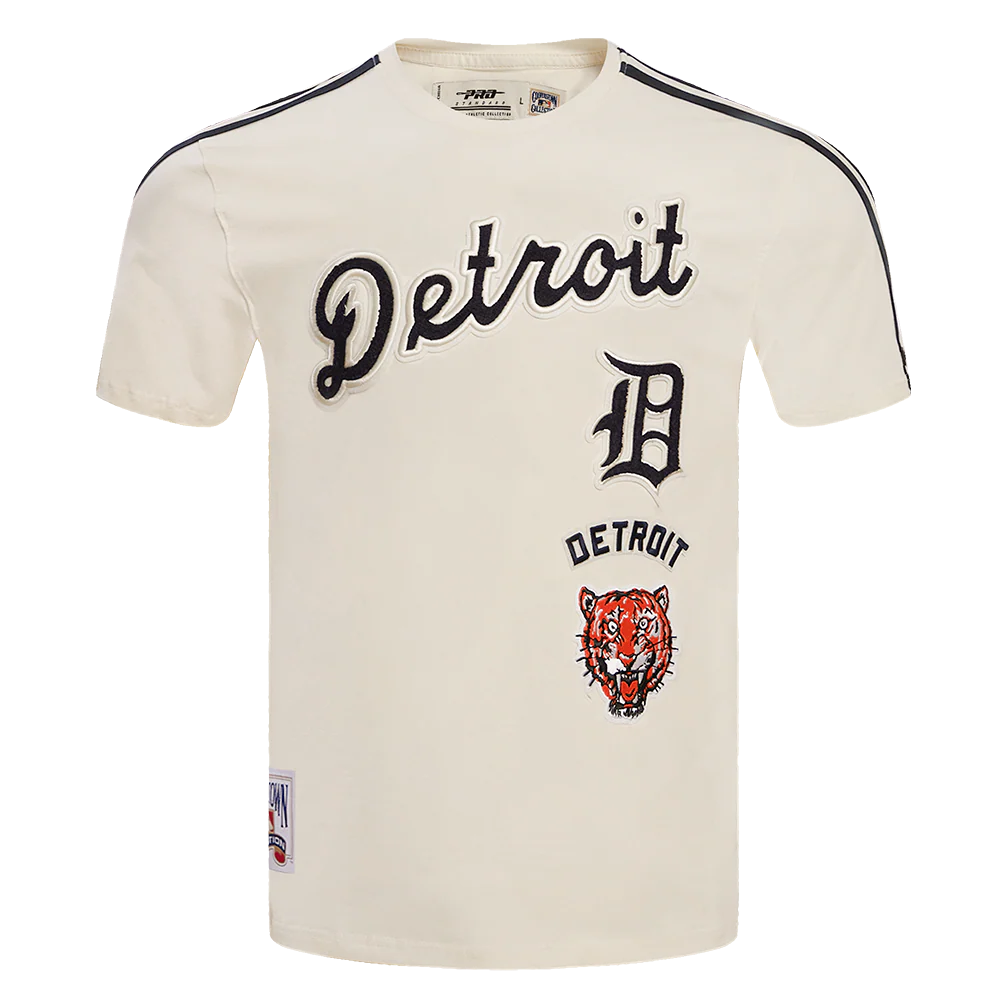 MLB DETROIT TIGERS RETRO CLASSIC MEN'S STRIPED TOP (EGGSHELL/ MIDNIGHT NAVY)