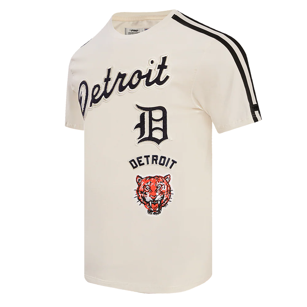 MLB DETROIT TIGERS RETRO CLASSIC MEN'S STRIPED TOP (EGGSHELL/ MIDNIGHT NAVY) - Image 2