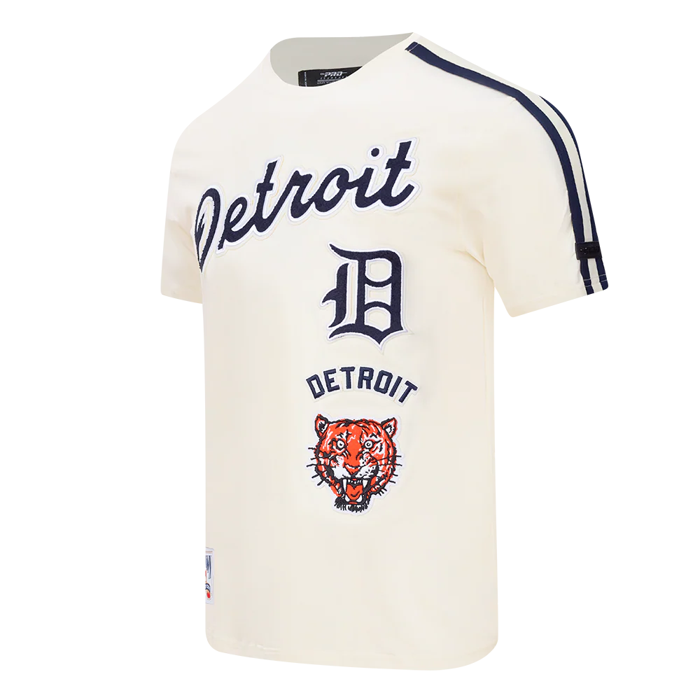 MLB DETROIT TIGERS RETRO CLASSIC MEN'S STRIPED TOP (EGGSHELL/ MIDNIGHT NAVY) - Image 8