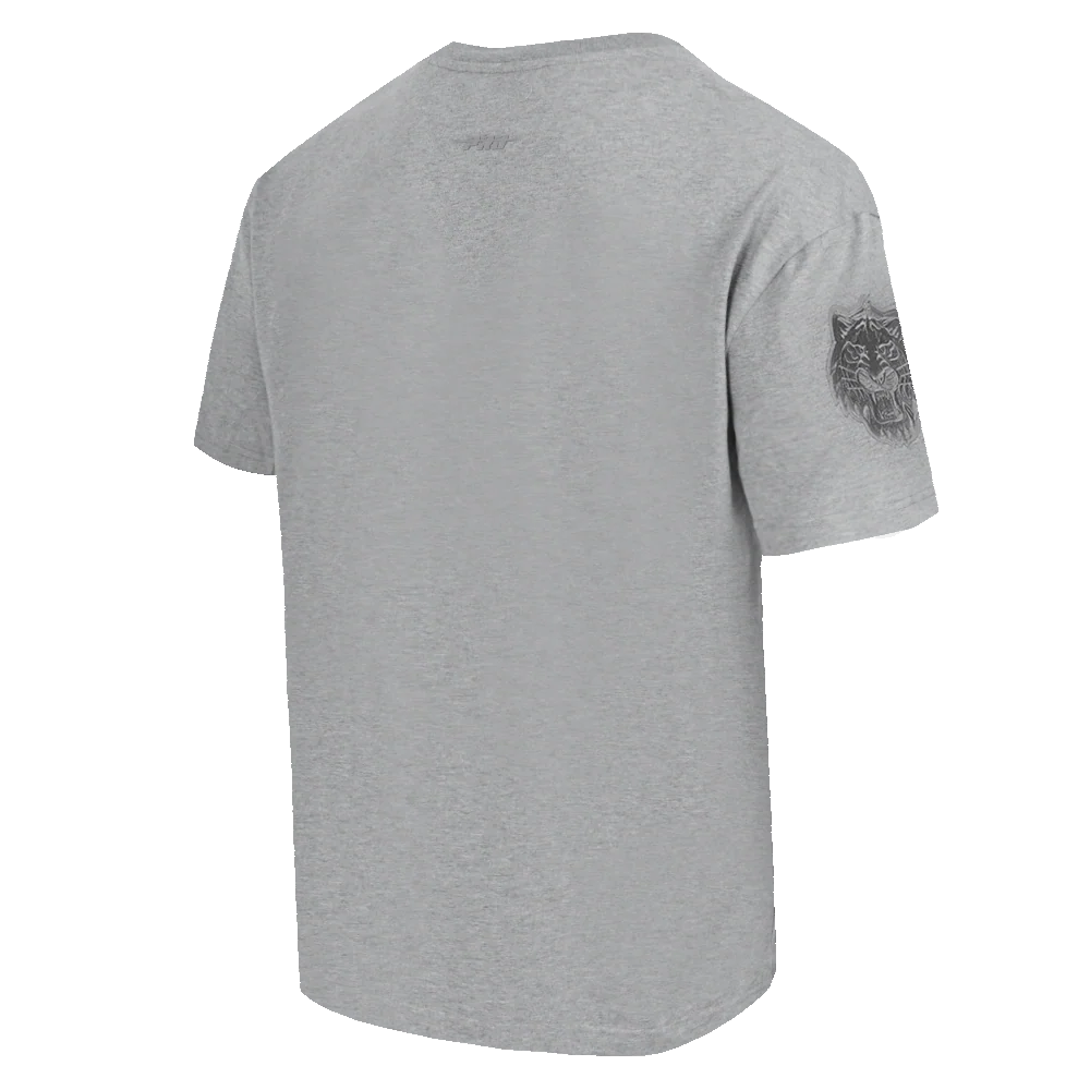 MLB DETROIT TIGERS NEUTRAL MEN'S DROP SHOULDER TOP (DARK HEATHER GRAY) - Image 4