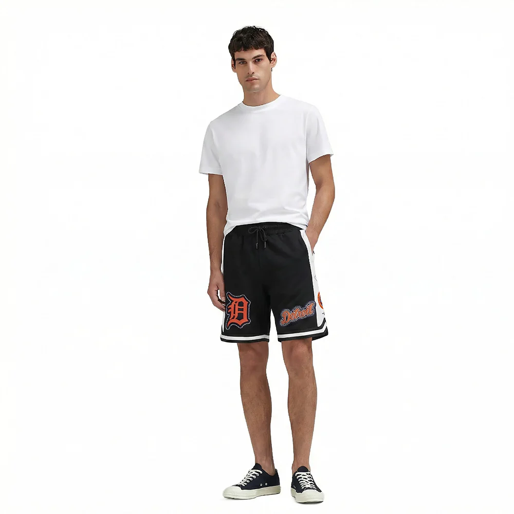 MLB DETROIT TIGERS DIY PICK STITCH MEN'S DOUBLE KNIT 2.0 SHORT (BLACK) - Image 3