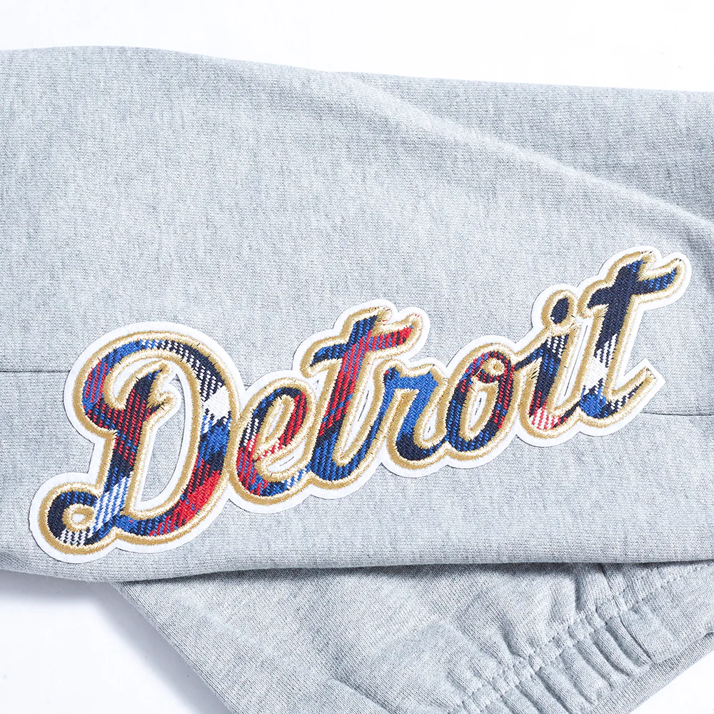 MLB DETROIT TIGERS PRO PREP RIB FLEECE MEN'S SWEATPANT (HEATHER GREY/MIDNIGHT NAVY) - Image 7