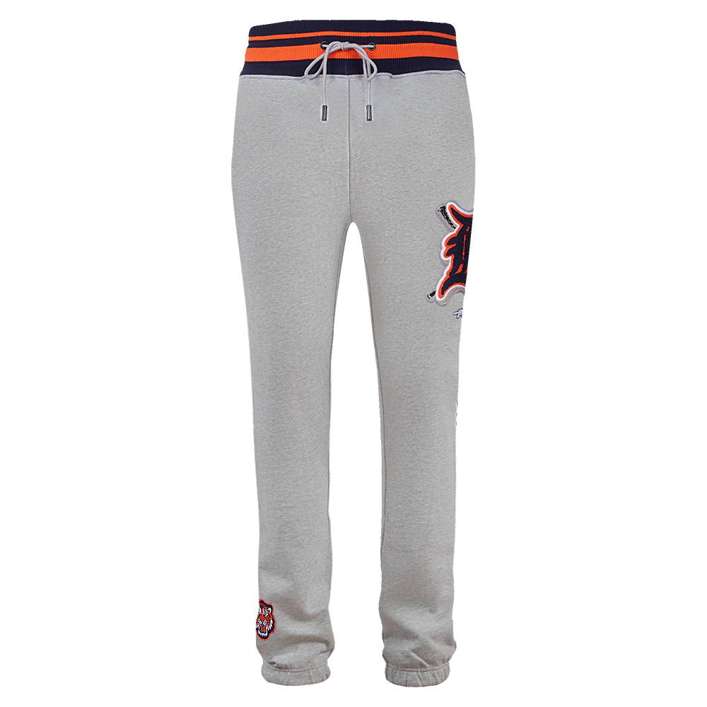 MLB DETROIT TIGERS MASHUP MEN'S RIB SWEATPANT (HEATHER GREY/MIDNIGHT NAVY/ORANGE) - Image 2
