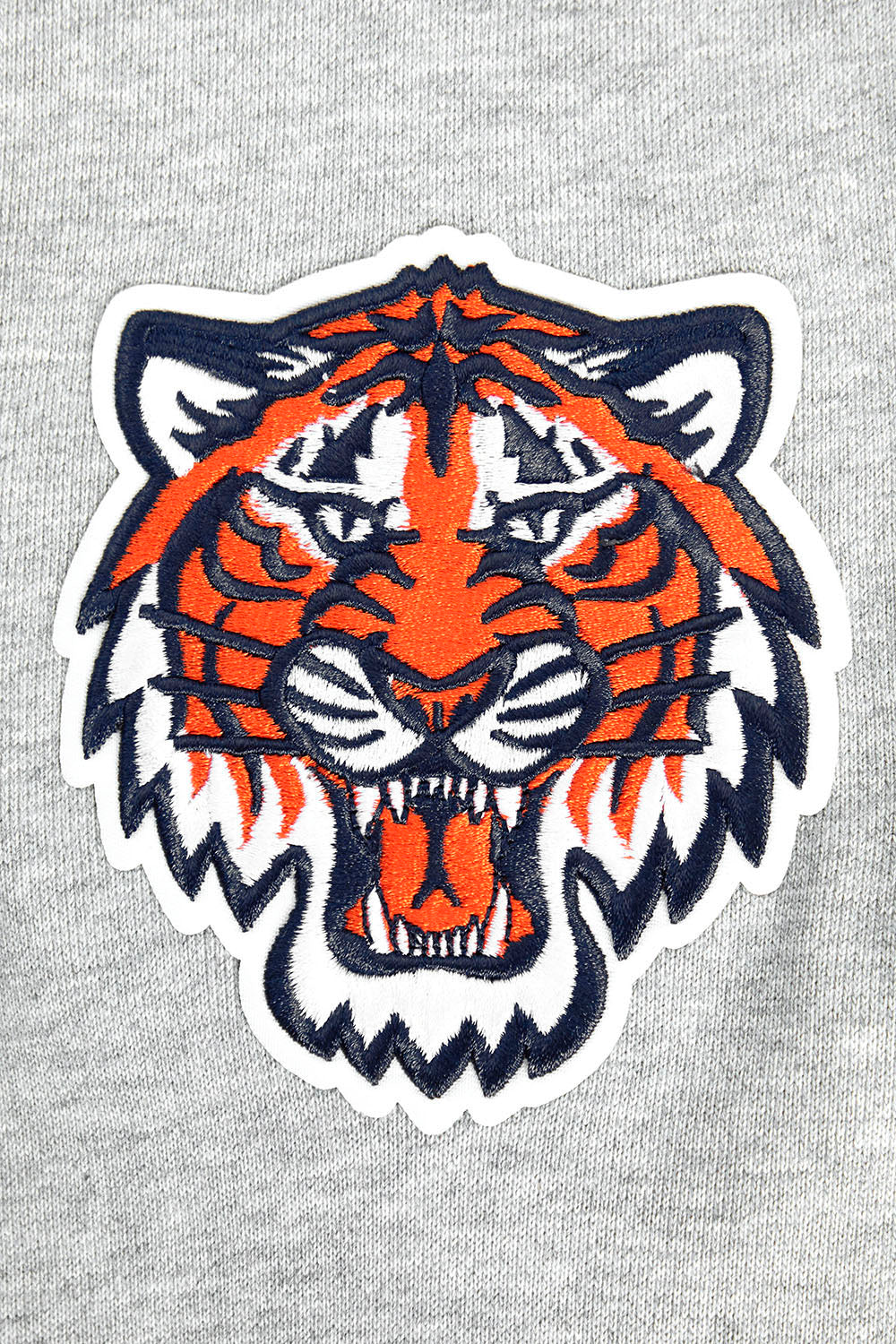 MLB DETROIT TIGERS SCRIPT TAIL MEN'S RIB FLEECE PULLOVER HOODIE (HEATHER GREY/MIDNIGHT NAVY/ORANGE) - Image 6