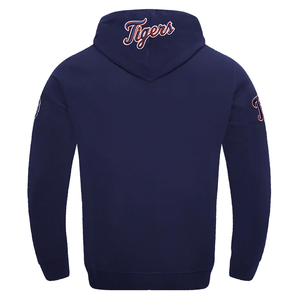 MLB DETROIT TIGERS OLD ENGLISH MEN'S PULLOVER HOODIE (MIDNIGHT NAVY) - Image 3