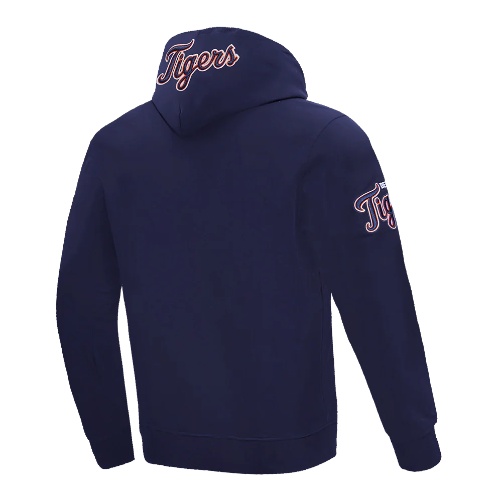 MLB DETROIT TIGERS OLD ENGLISH MEN'S PULLOVER HOODIE (MIDNIGHT NAVY) - Image 4