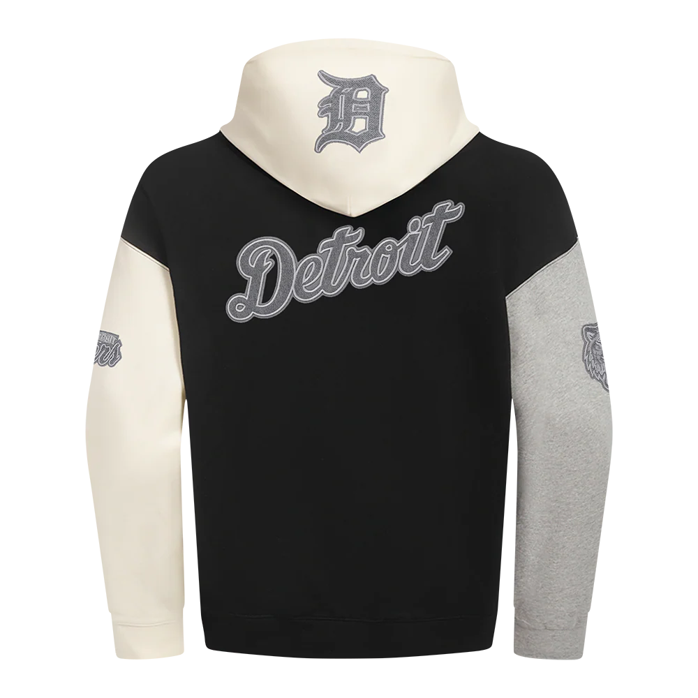 MLB DETROIT TIGERS REVERSE FRENCH TERRY MEN'S COLOR BLOCK FLEECE PULLOVER HOODIE - Image 7