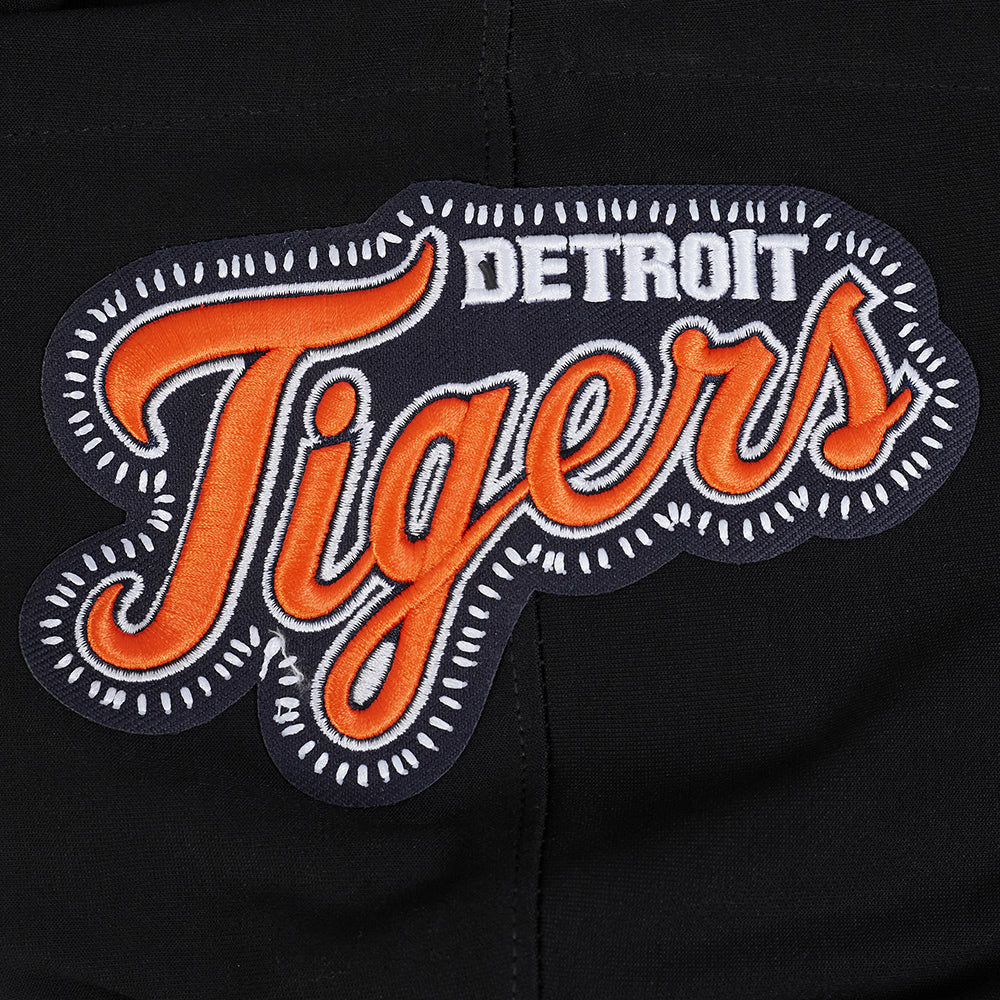 MLB DETROIT TIGERS DIY PICK STITCH MEN'S DOUBLE KNIT PULLOVER HOODIE (BLACK) - Image 7