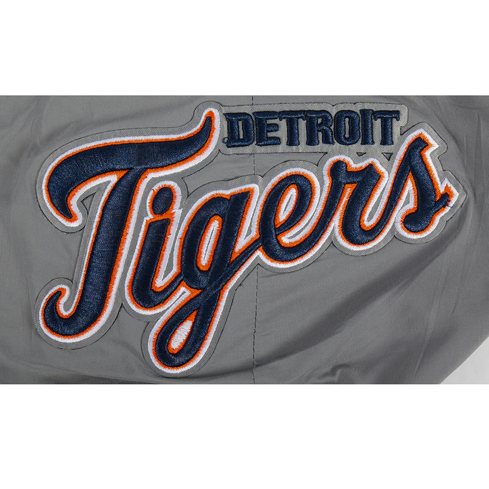 MLB DETROIT TIGERS CLASSIC WIND SUIT MEN'S WOVEN FULL ZIP PULLOVER HOODIE (GRAY) - Image 5