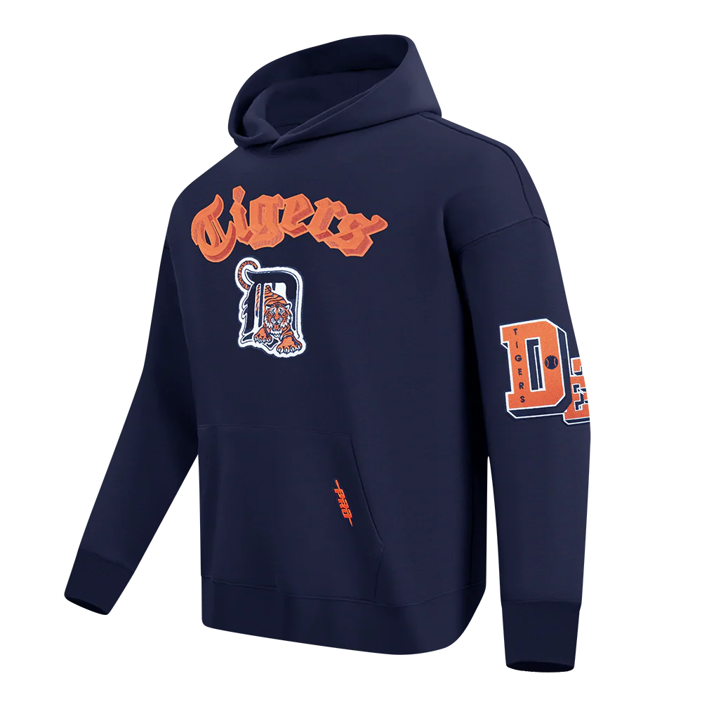 MLB DETROIT TIGERS BEST OF MEN'S DROP SHOULDER FLC PO HOODIE (MIDNIGHT NAVY) - Image 3