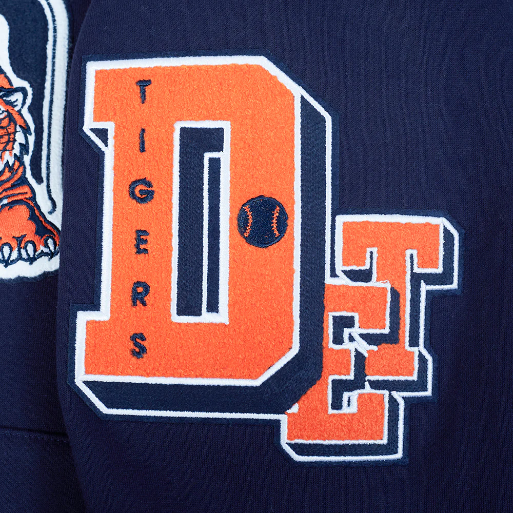 MLB DETROIT TIGERS BEST OF MEN'S DROP SHOULDER FLC PO HOODIE (MIDNIGHT NAVY) - Image 7