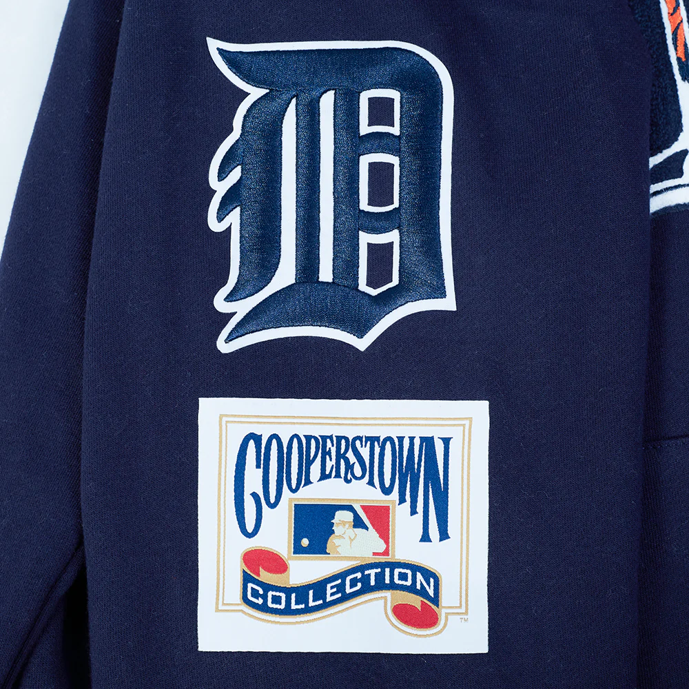 MLB DETROIT TIGERS BEST OF MEN'S DROP SHOULDER FLC PO HOODIE (MIDNIGHT NAVY) - Image 8