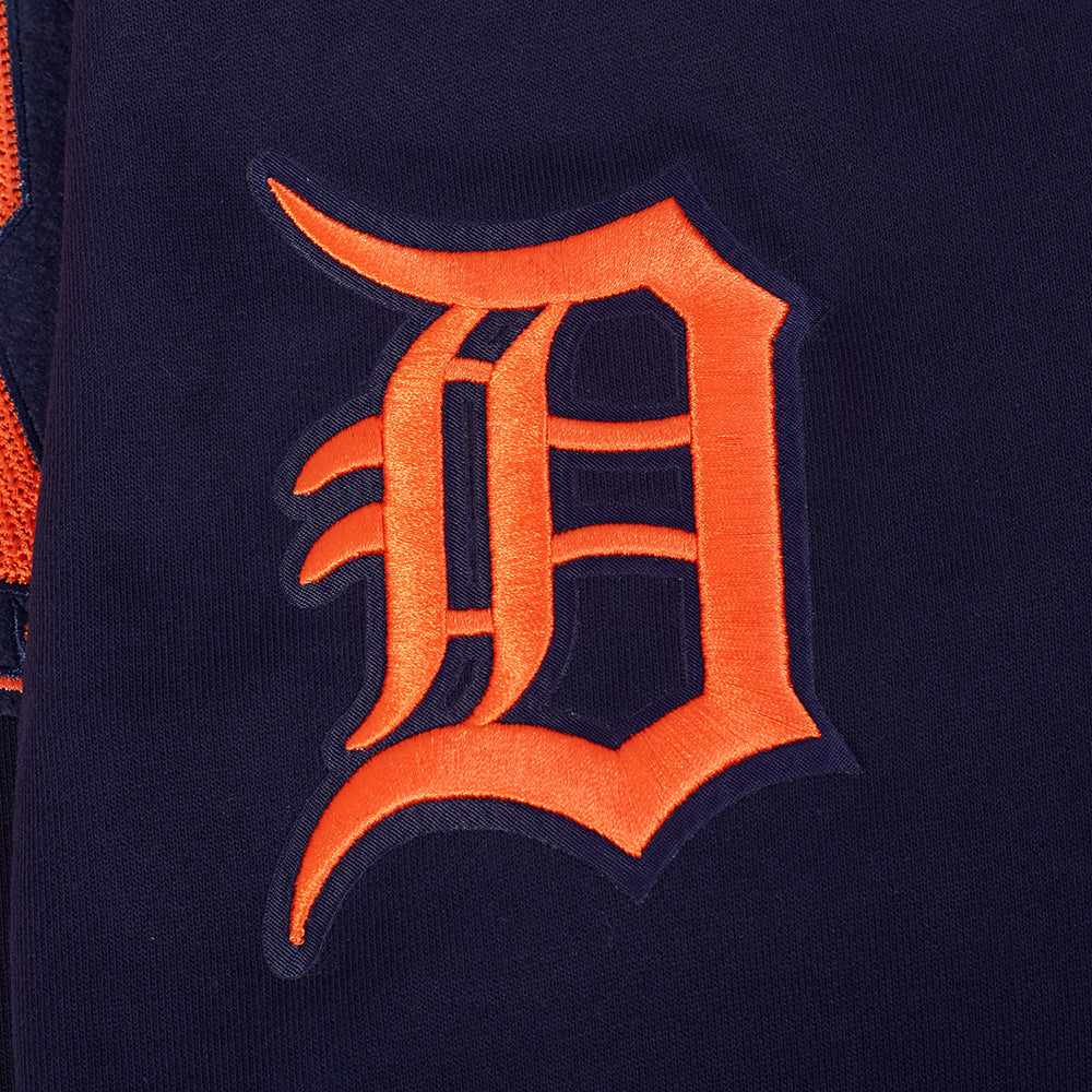 MLB DETROIT TIGERS TEAM BADGE MEN'S RIB FLC PO HOODIE (MIDNIGHT NAVY/ORANGE/MIDNIGHT NAVY) - Image 9