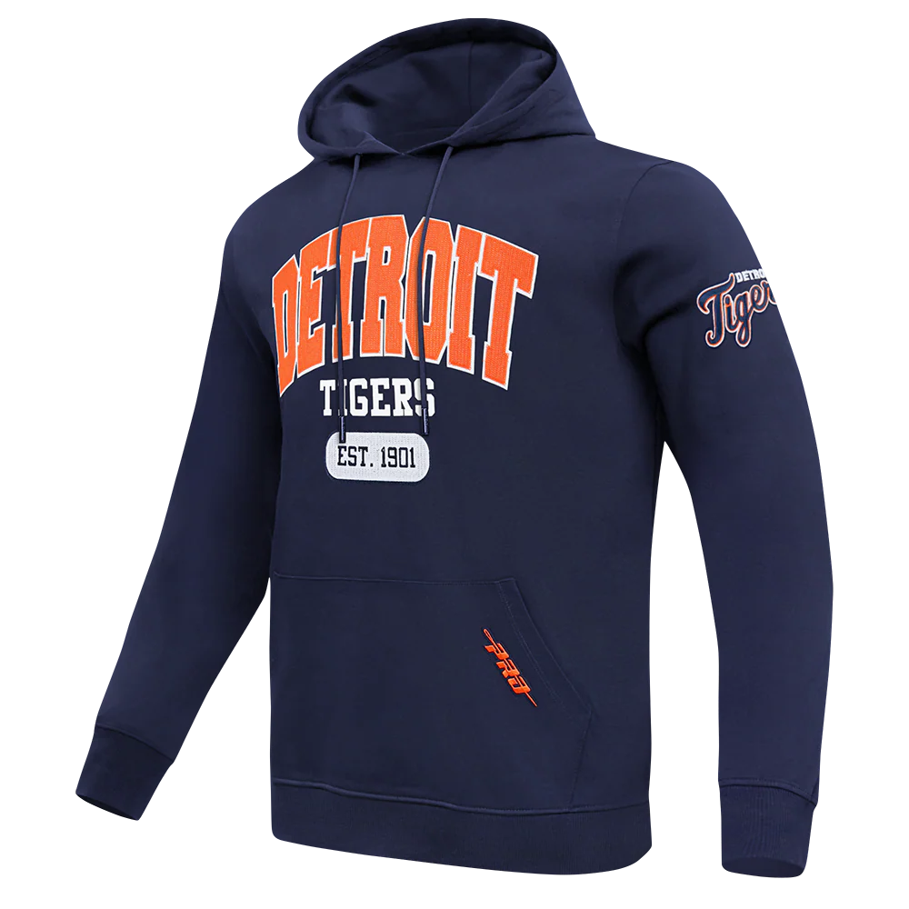 MLB DETROIT TIGERS CITY ARCH MEN'S FLC PO HOODIE (MIDNIGHT NAVY) - Image 3