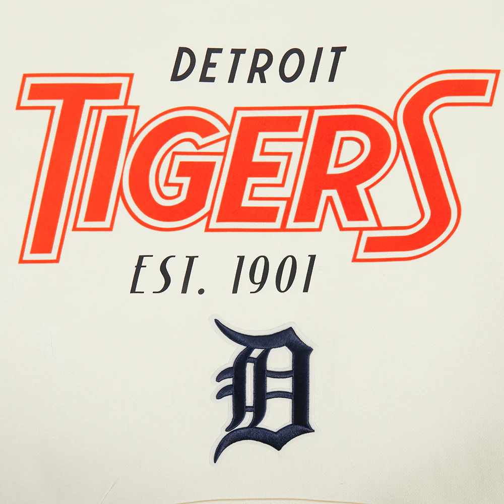 MLB DETROIT TIGERS PARADISE MEN'S PULL OVER HOODIE (EGGSHELL) - Image 5