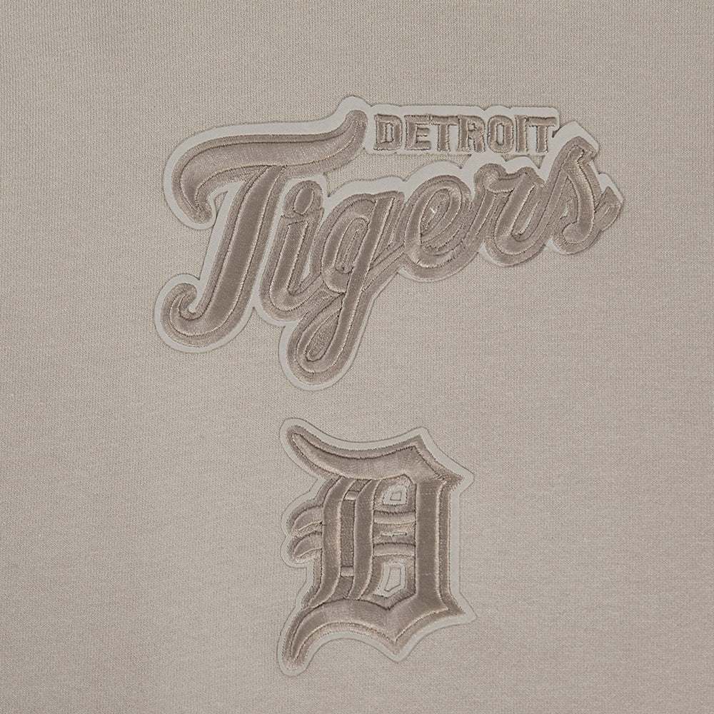 MLB DETROIT TIGERS WINGSPAN MEN'S DROP SHOULDER FLC PO HOODIE (TAUPE) - Image 6