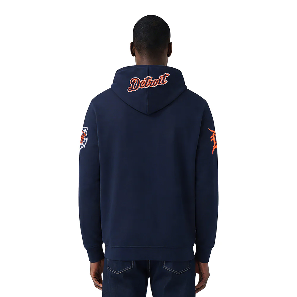 MLB DETROIT TIGERS CLASSIC CHENILLE MEN'S DK PO HOODIE (MIDNIGHT NAVY) - Image 2