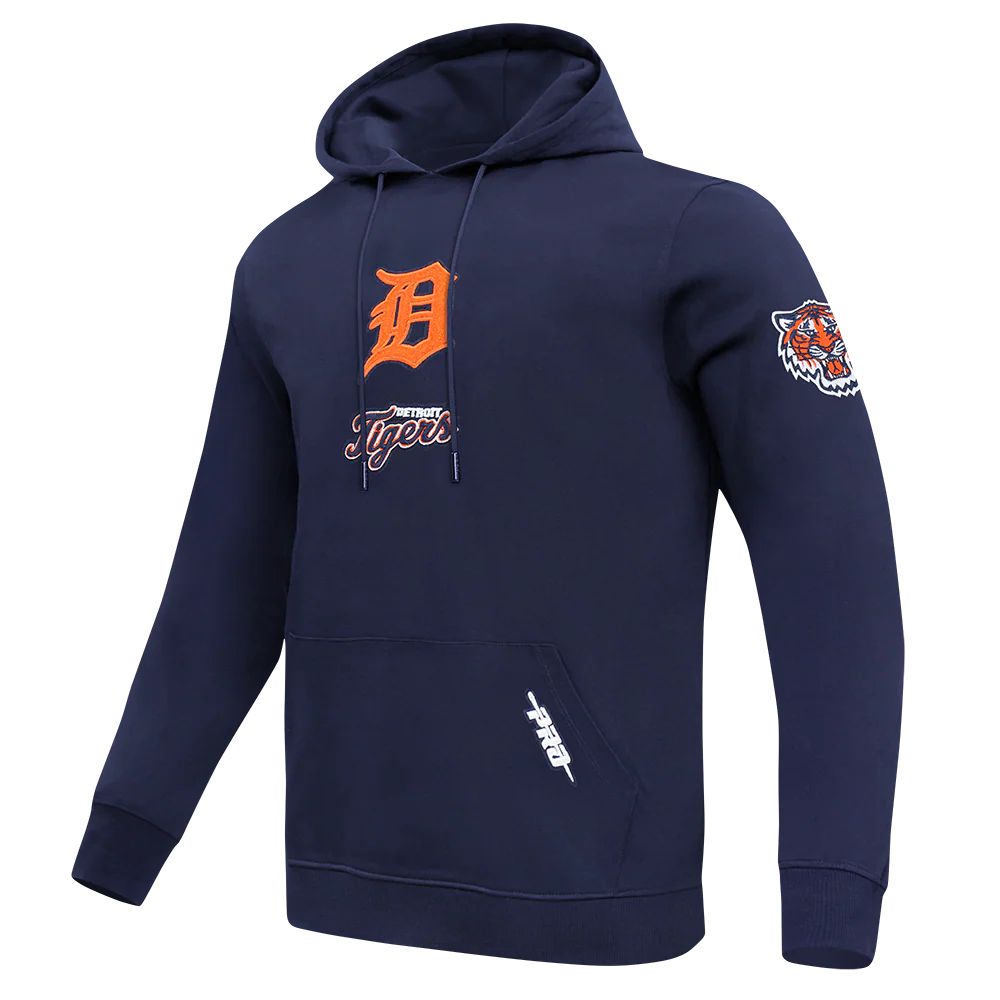 MLB DETROIT TIGERS CLASSIC CHENILLE MEN'S DK PO HOODIE (MIDNIGHT NAVY) - Image 3