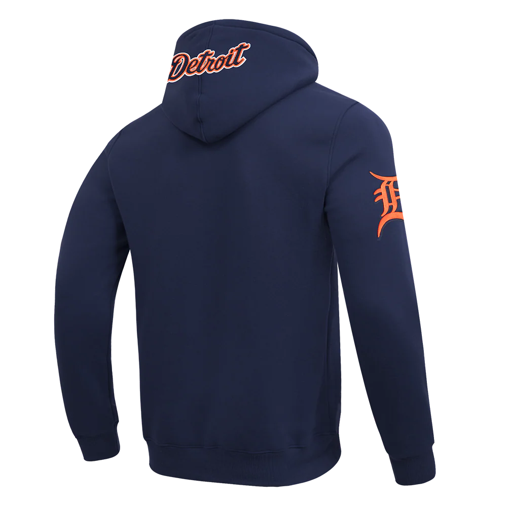 MLB DETROIT TIGERS CLASSIC CHENILLE MEN'S DK PO HOODIE (MIDNIGHT NAVY) - Image 4