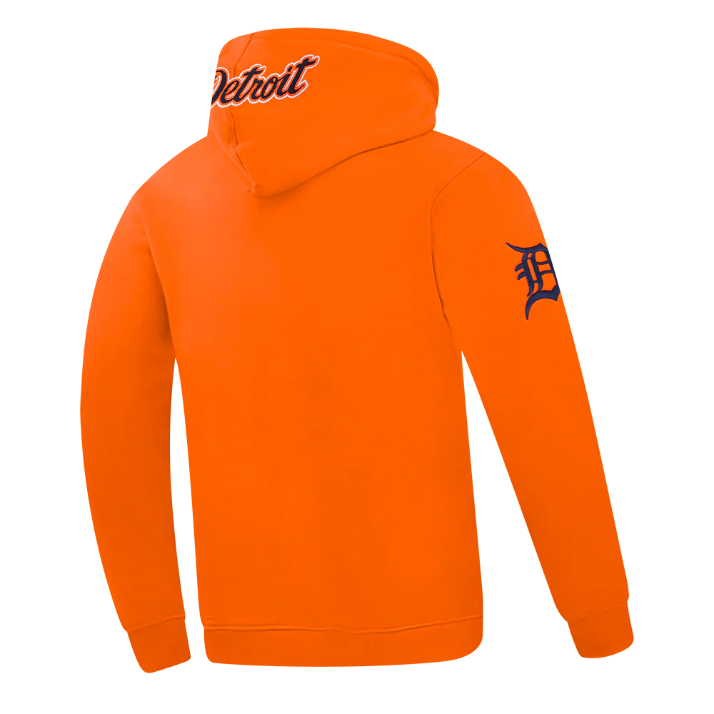 MLB DETROIT TIGERS CLASSIC CHENILLE MEN'S DK PO HOODIE (ORANGE) - Image 4