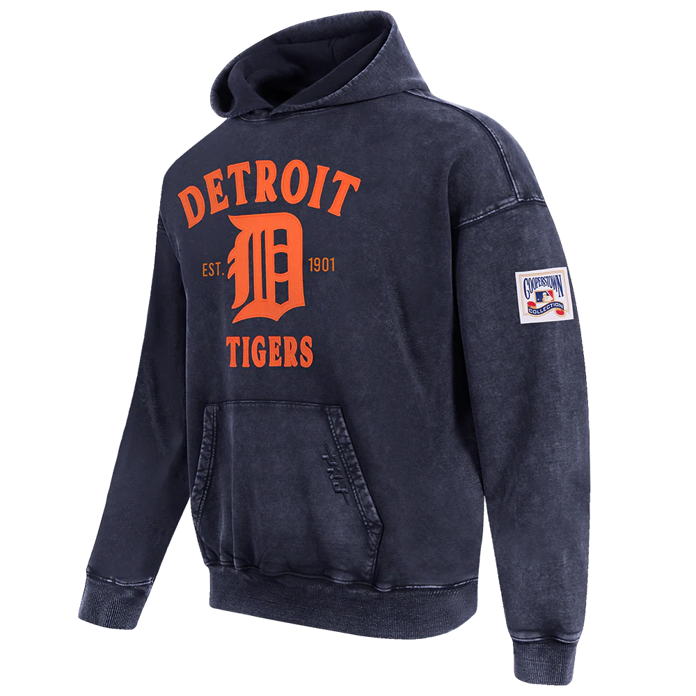 MLB DETROIT TIGERS FIRST TEAM MEN'S PULL OVER HOODIE (WASHED MIDNIGHT NAVY) - Image 3