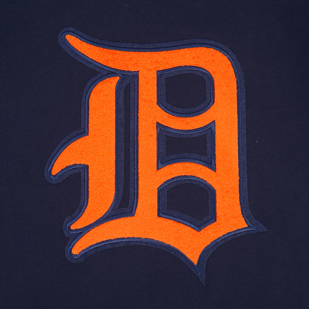 MLB DETROIT TIGERS RETRO CLASSICS MEN'S RIB FLC PO HOODIE (MIDNIGHT NAVY/ORANGE/MIDNIGHT NAVY) - Image 5