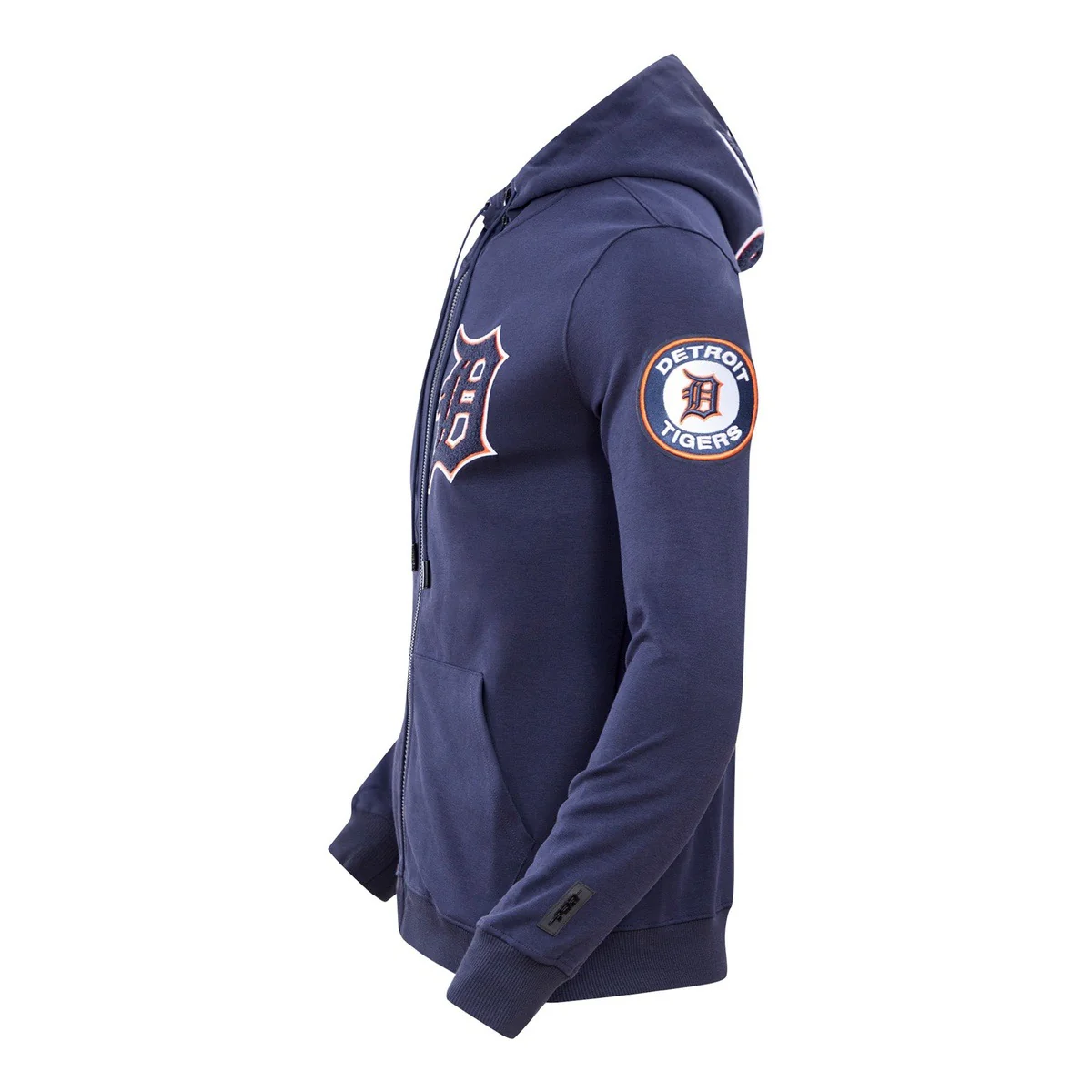 MLB DETROIT TIGERS CLASSIC CHENILLE MEN'S FULL ZIP PULLOVER HOODIE (MIDNIGHT NAVY) - Image 3