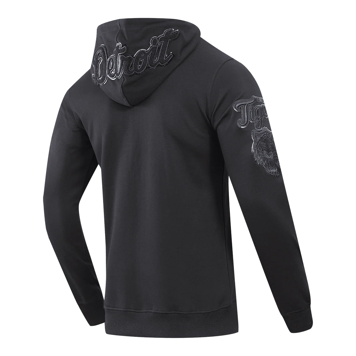 MLB DETROIT TIGERS TRIPLE BLACK ZIPPER HOODIE (BLACK) - Image 2