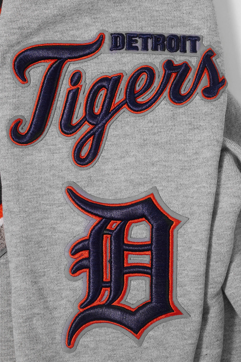 MLB DETROIT TIGERS MASHUP MEN'S RIB CREWNECK (HEATHER GREY/MIDNIGHT NAVY/ORANGE) - Image 7