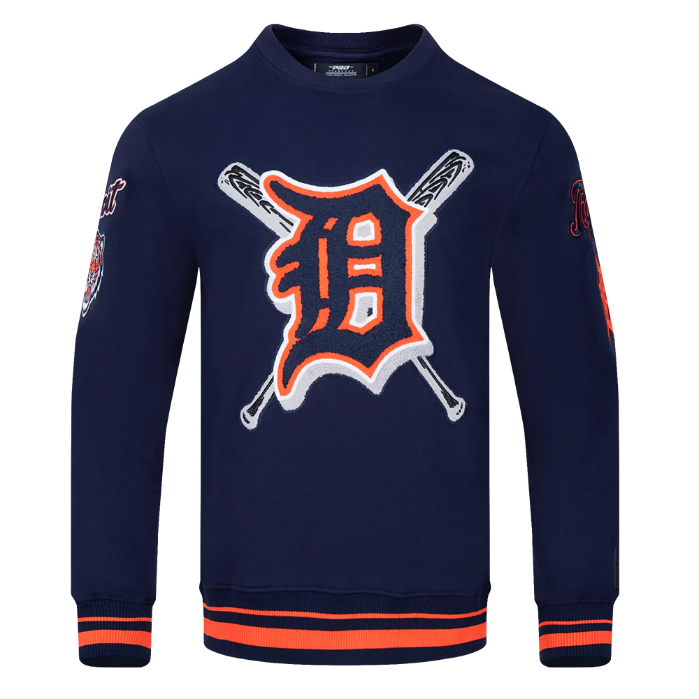 MLB DETROIT TIGERS MASHUP MEN'S RIB CREWNECK (MIDNIGHT NAVY/ORANGE/MIDNIGHT NAVY) - Image 8