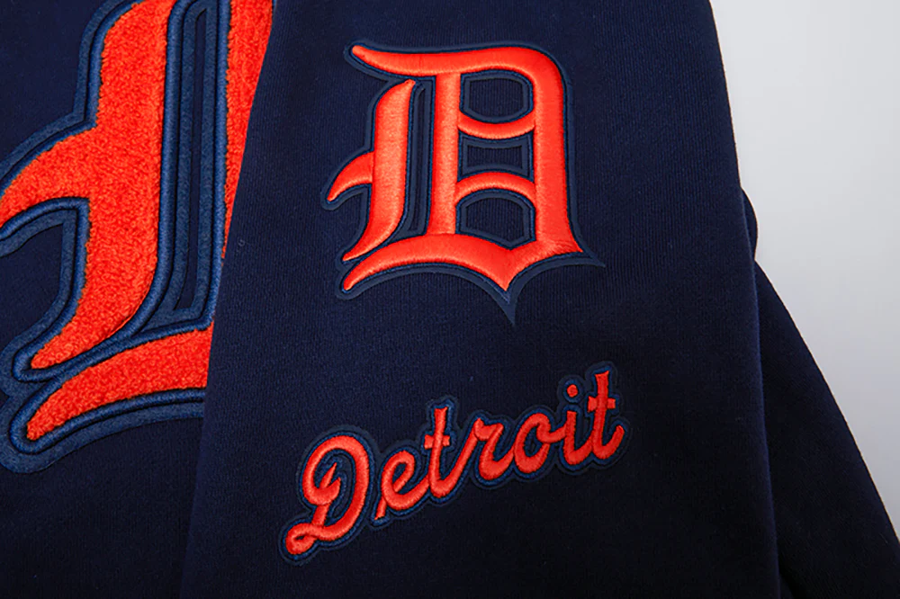 MLB DETROIT TIGERS RETRO CLASSIC MEN'S PULLOVER HOODIE (MIDNIGHT NAVY/ORANGE/ MIDNIGHT) - Image 7