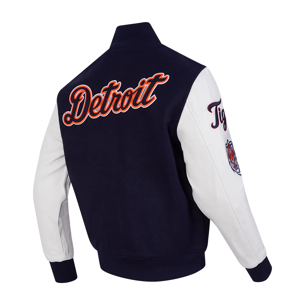 MLB DETROIT TIGERS CLASSIC WOOL MEN'S VARSITY JACKET (MIDNIGHT NAVY/WHITE) - Image 4