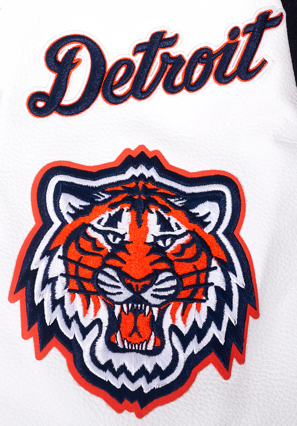 MLB DETROIT TIGERS OLD ENGLISH MEN'S RIB WOOL VARSITY JACKET (MIDNIGHT NAVY/ORANGE/MIDNIGHT NAVY) - Image 7