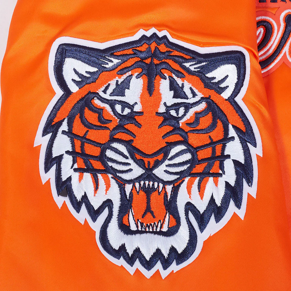 MLB DETROIT TIGERS SOUVENIR MEN'S SATIN JACKET (ORANGE) - Image 6