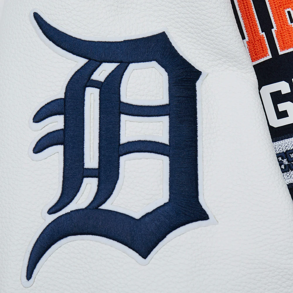 MLB DETROIT TIGERS CITY ARCH MEN'S WOOL VARSITY JACKET (MIDNIGHT NAVY/WHITE) - Image 6