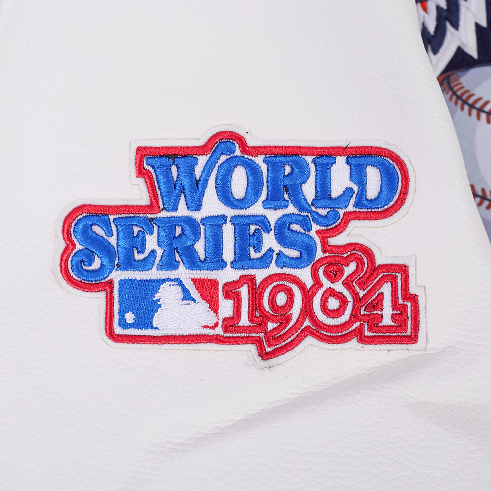 MLB DETROIT TIGERS HOME TOWN MEN'S VARSITY JACKET (MIDNIGHT NAVY/WHITE) - Image 8