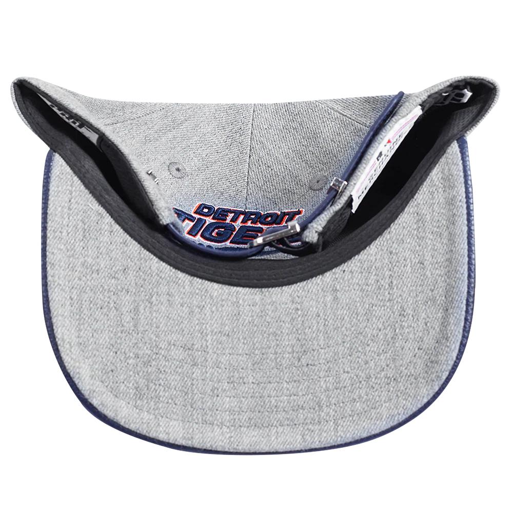 MLB DETROIT TIGERS FAST LANE STRAPBACK HAT (HEATHER GREY) - Image 7