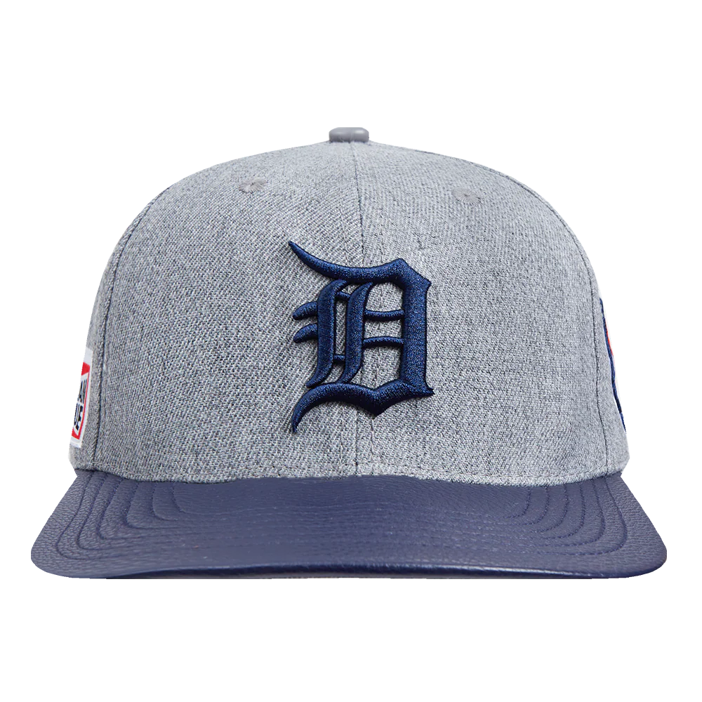 MLB DETROIT TIGERS FAST LANE LOGO WOOL STRAPBACK (HEATHER GREY)