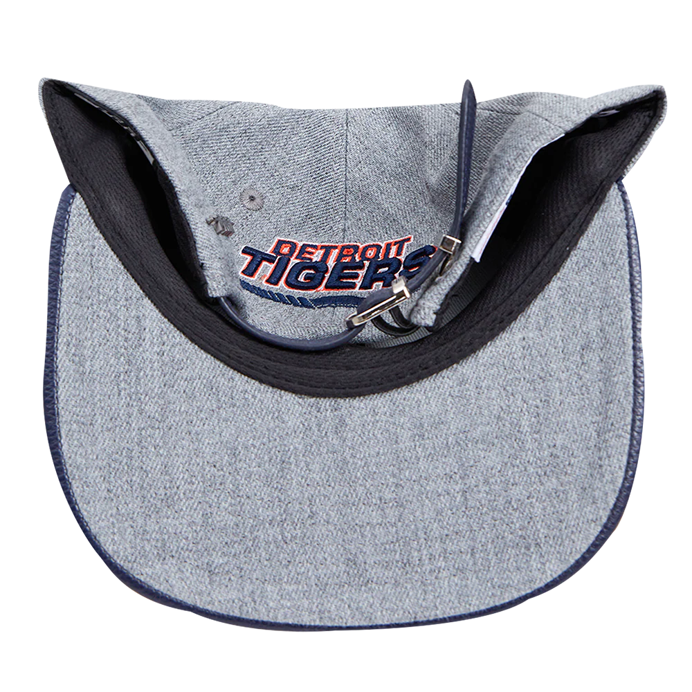 MLB DETROIT TIGERS FAST LANE LOGO WOOL STRAPBACK (HEATHER GREY) - Image 6
