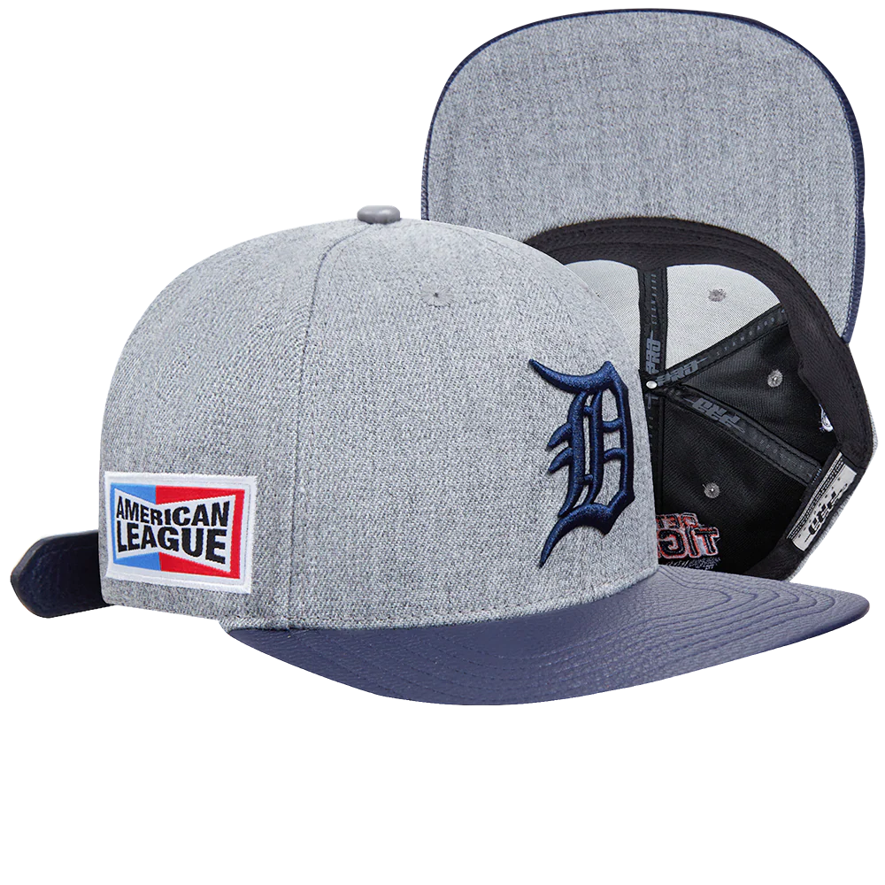 MLB DETROIT TIGERS FAST LANE LOGO WOOL STRAPBACK (HEATHER GREY) - Image 8