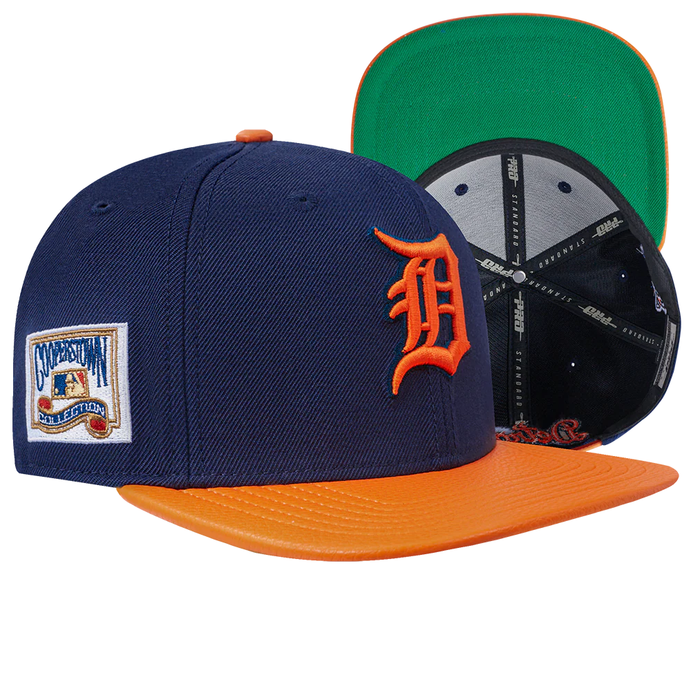 MLB DETROIT TIGERS RETRO CLASSIC UNISEXS 6 PANEL STRAPBACK (MIDNIGHT NAVY/ORANGE) - Image 8