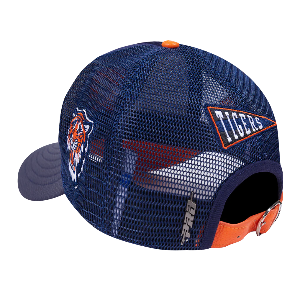 MLB DETROIT TIGERS TEAM PENNANTS MEN'S PINCH FRONT TRUCKER LEATHER S (MIDNIGHT NAVY) - Image 3