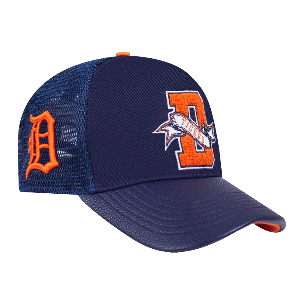 MLB DETROIT TIGERS TEAM PENNANTS MEN'S PINCH FRONT TRUCKER LEATHER S (MIDNIGHT NAVY) - Image 5
