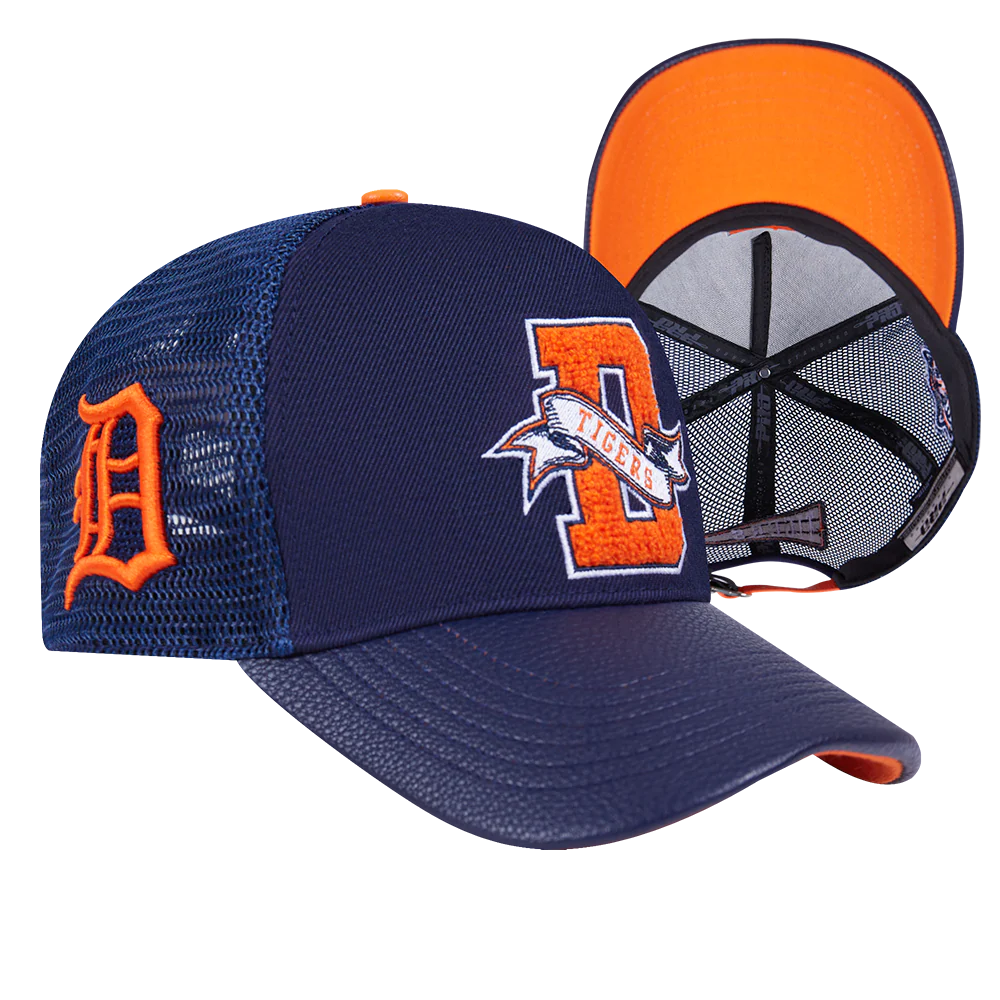 MLB DETROIT TIGERS TEAM PENNANTS MEN'S PINCH FRONT TRUCKER LEATHER S (MIDNIGHT NAVY) - Image 7