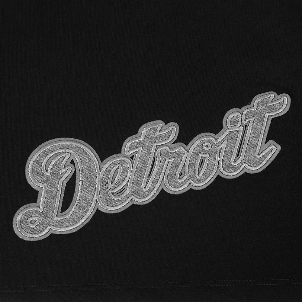 MLB DETROIT TIGERS REVERSE FRENCH TERRY WOMEN'S SINGLE JERSEY BOXY TOP (BLACK) - Image 11