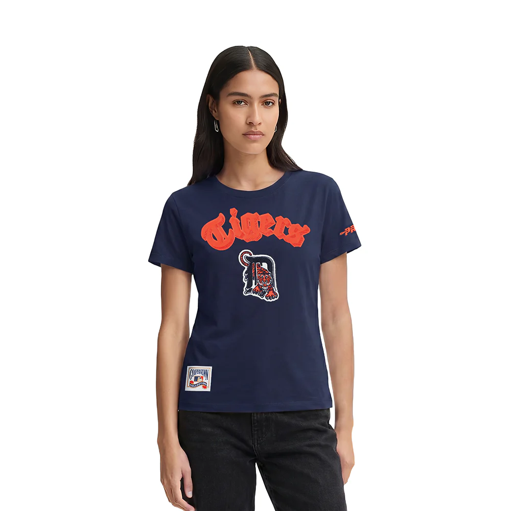 MLB DETROIT TIGERS BEST OF WOMEN'S SS SLIM FIT TEE (MIDNIGHT NAVY)